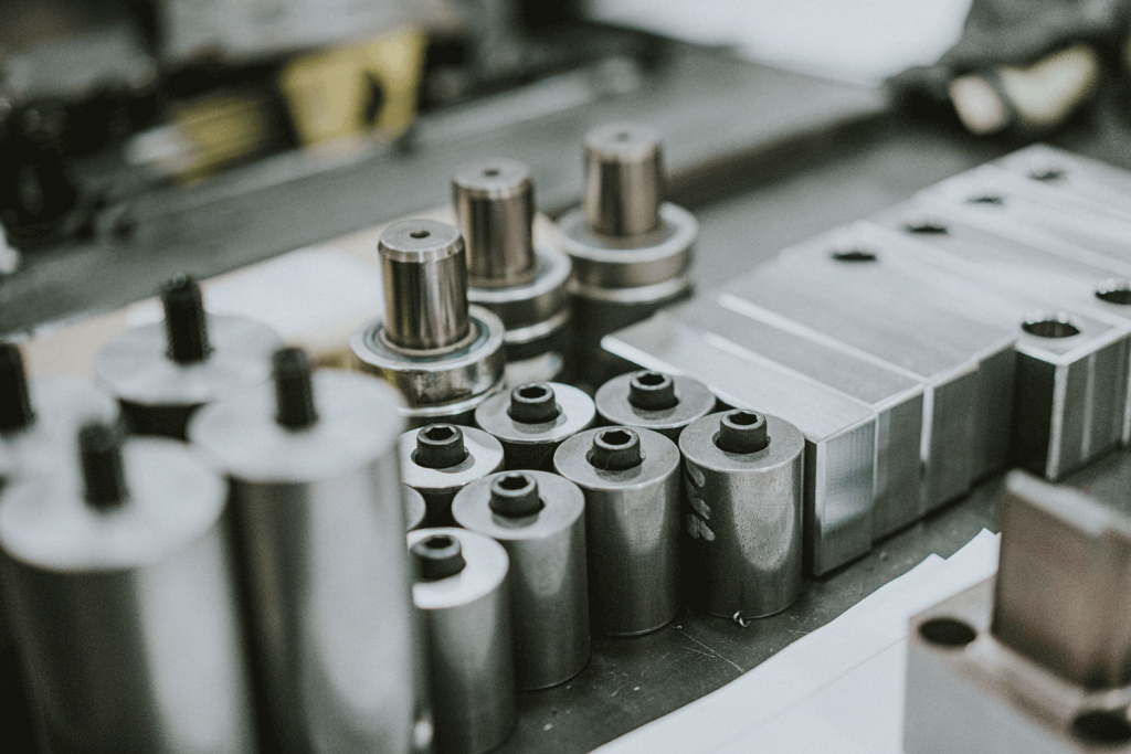 Macro shot of tooling parts.