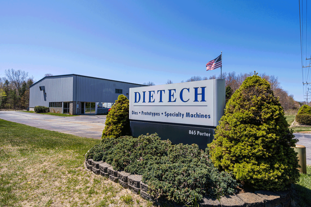 The fron entrance of Dietech Dies, Prototypes, and Specialty Machines.